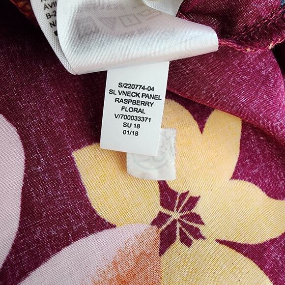 Old Navy Women’s Mini Dress Medium Shift Floral Sleeveless Tie Neck Raspberry - Picture 10 of 10